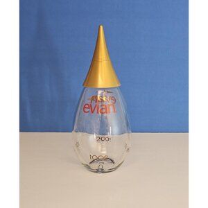 Vintage EVIAN Teardrop Bottle Limited Edition 2001 Empty, Decorative Waterbottle